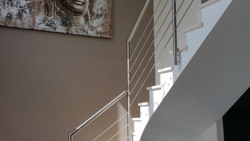 Maison escalier sur mesure metallique quart tournant